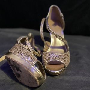 Gold shoes